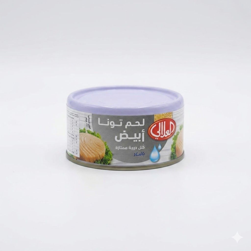 تونة العلالي الممتازة من اللحم الأبيض في الماء (170 غرام)