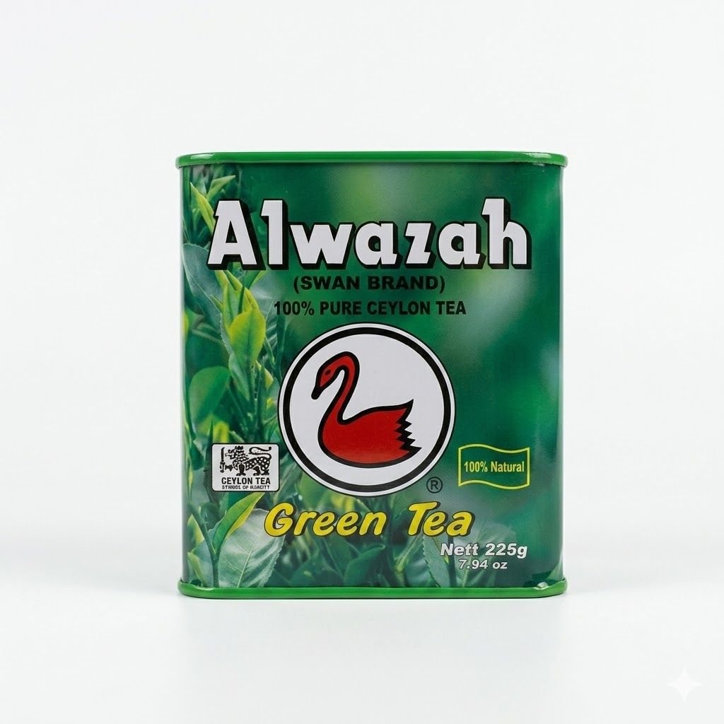شاي الوزه (ماركة سوان) – شاي سيلاني أخضر نقي 100%، 225 غرام