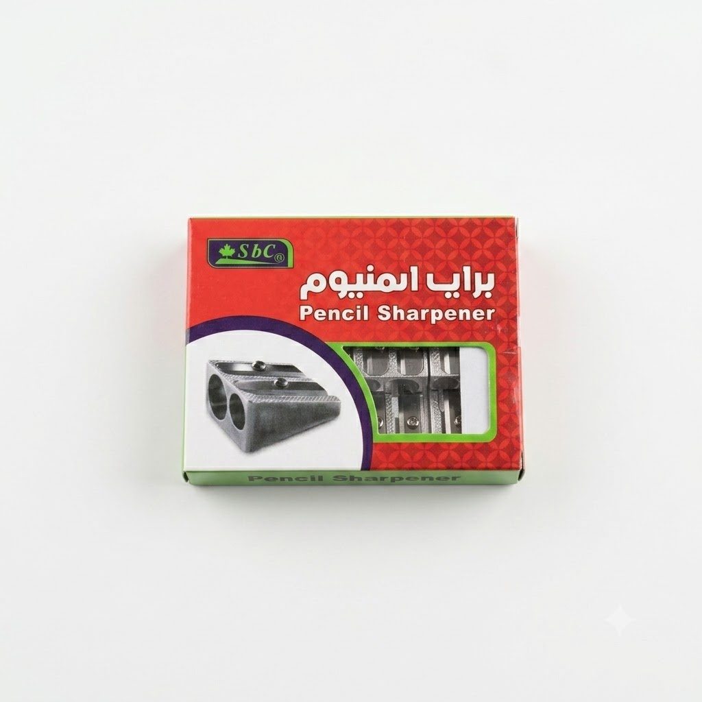 مبراة أقلام رصاص معدنية مزدوجة الفتحة من SbC - مجموعة من 12 قطعة