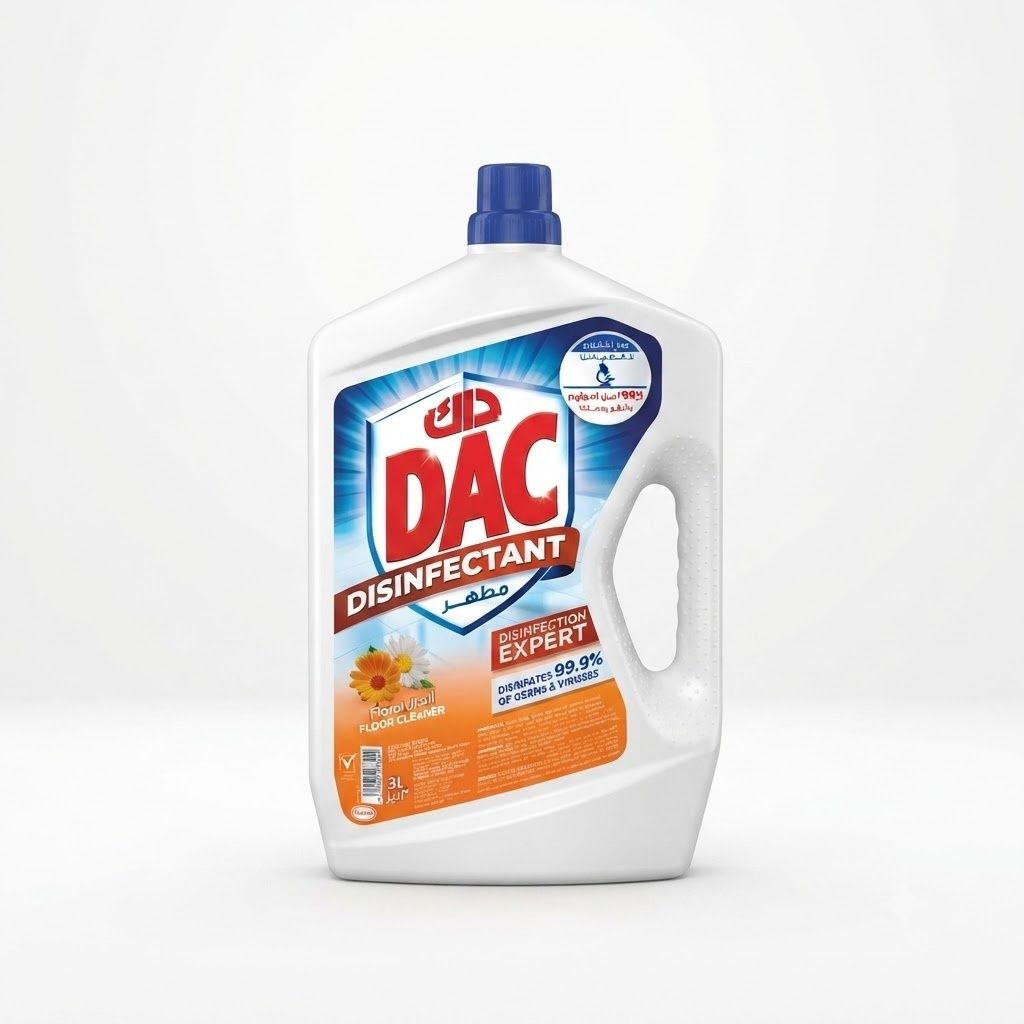 مطهر DAC - منظف أرضيات برائحة الزهور، 3 لتر