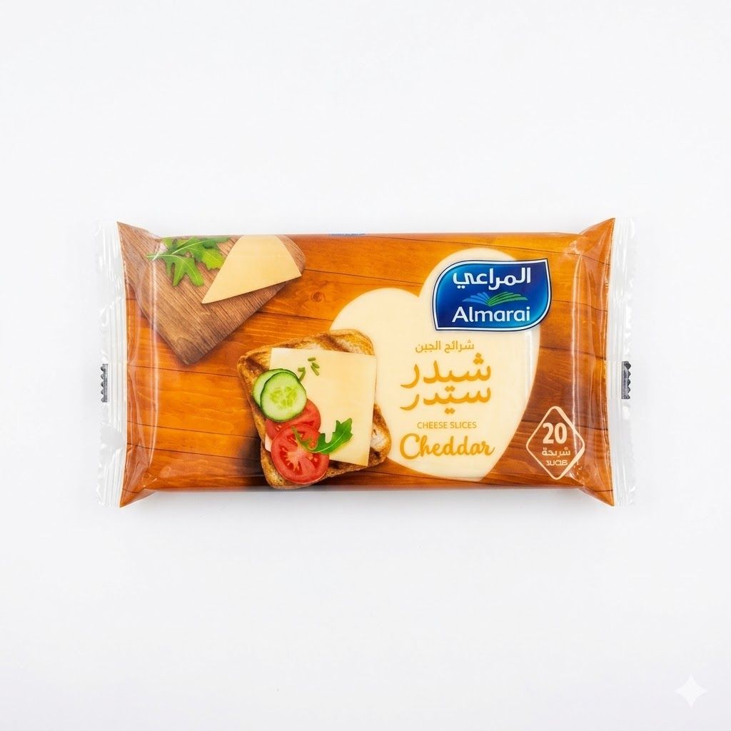 شرائح جبنة الشيدر من المراعي - 400 غرام