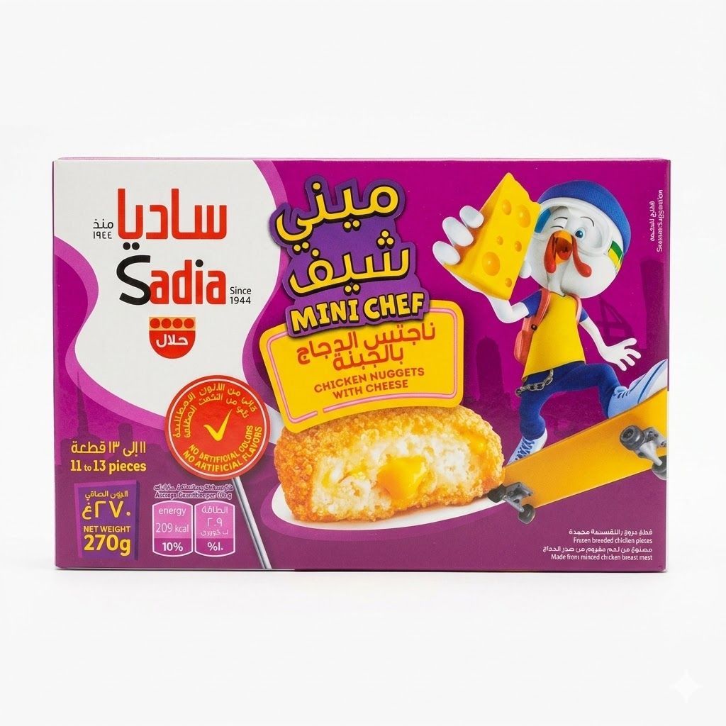 قطع دجاج ساديا ميني شيف مع الجبن (270 غرام)