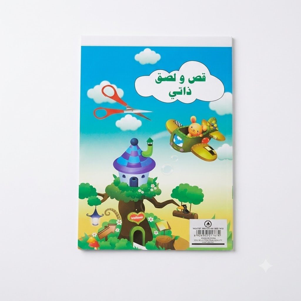 كتاب أنشطة ورق ملون ذاتي اللصق للأطفال