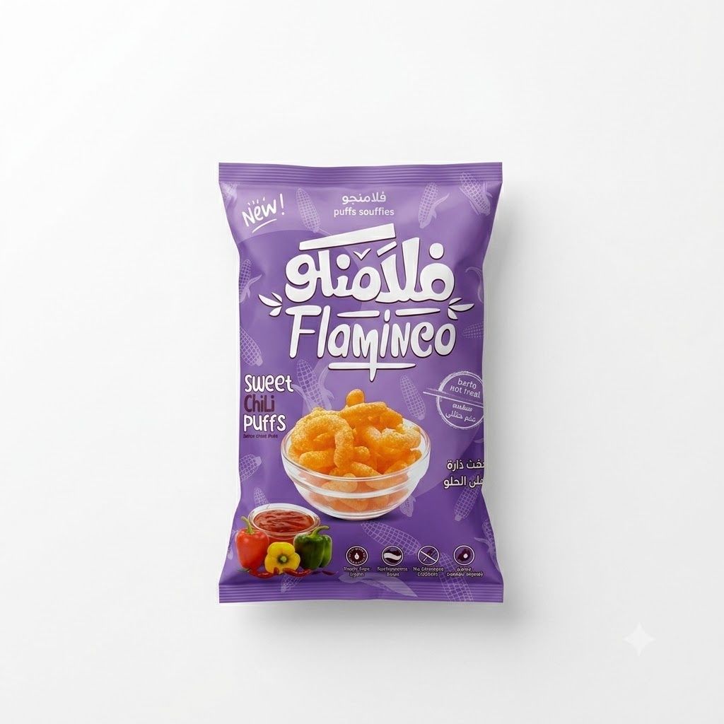 نفخات فلامينغو بالفلفل الحار الحلو