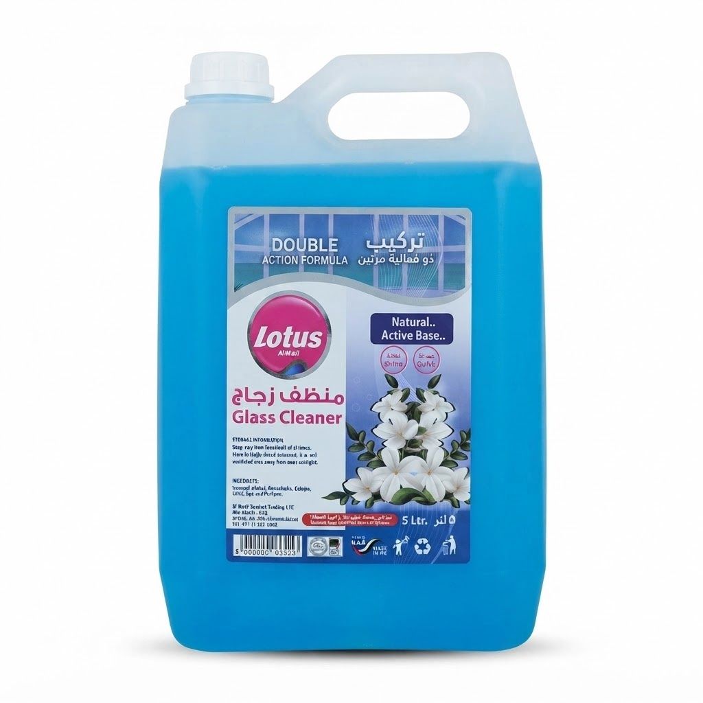 منظف ​​زجاج لوتس الوادي - تركيبة مزدوجة المفعول، 5 لتر