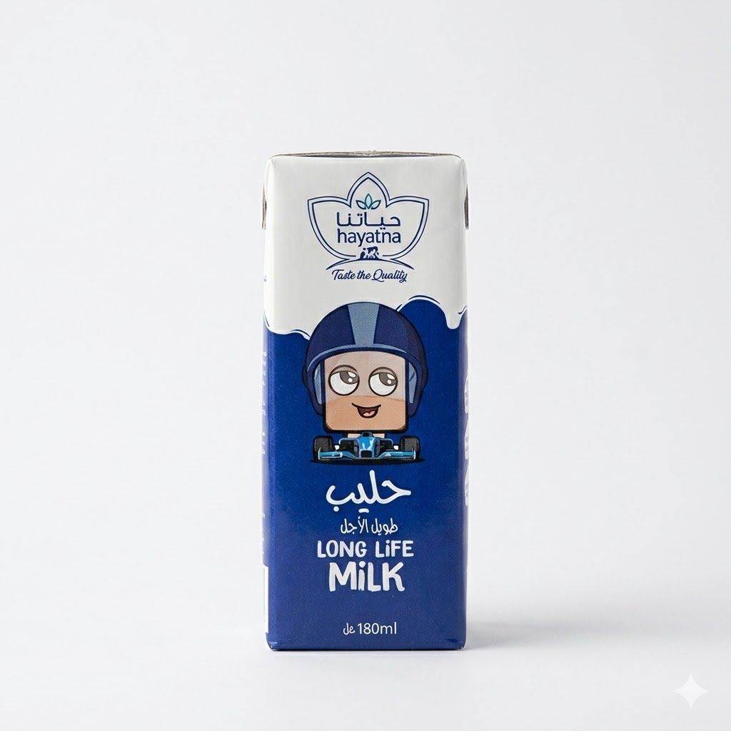 حليب حياة طويل الأجل كامل الدسم (180 مل)
