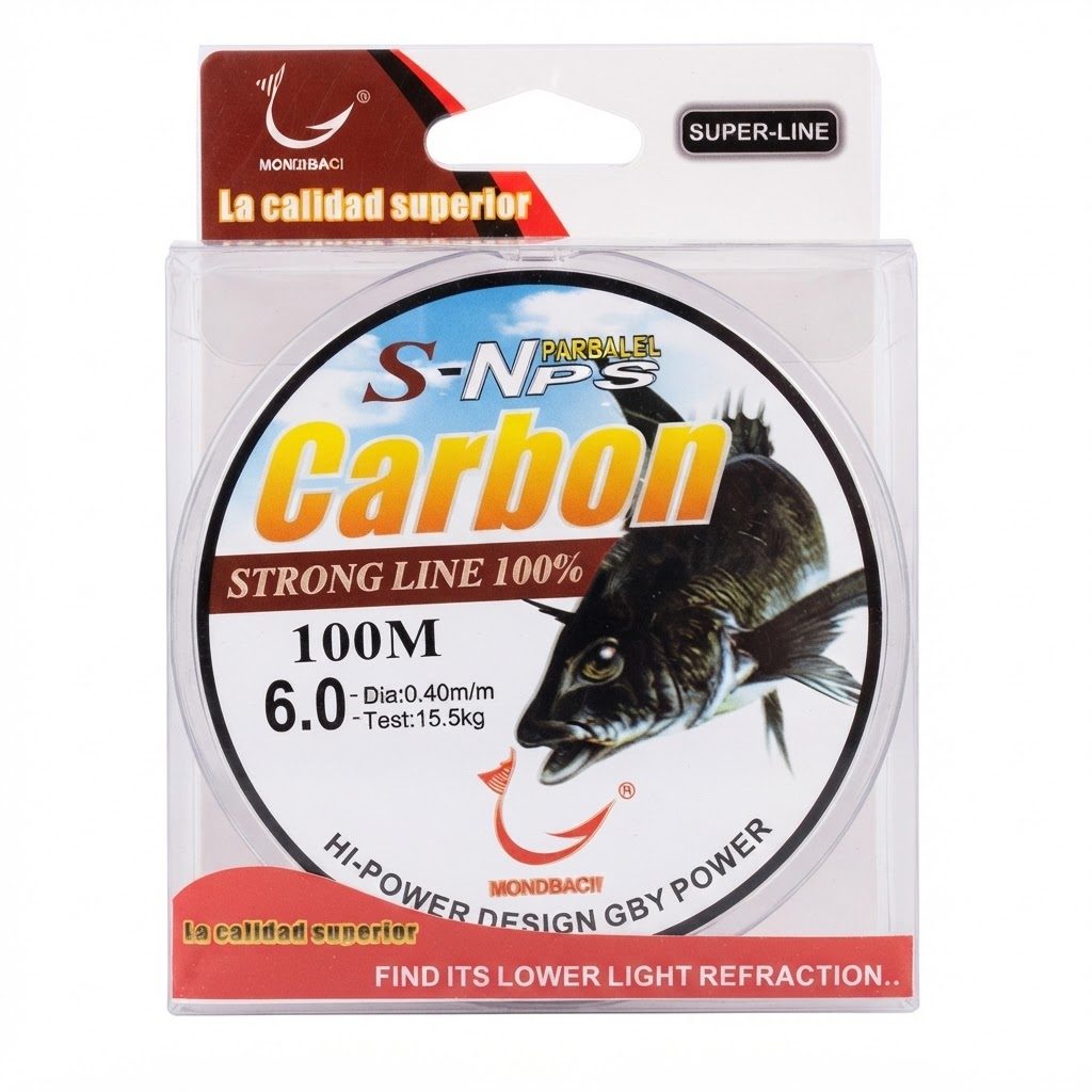 خيط صيد S-NPS Carbon Strong بطول 100 متر (مقاس 6.0 / قوة تحمل 15.5 كجم)