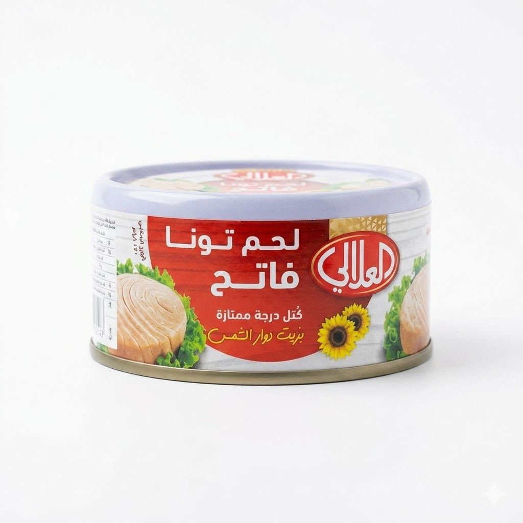 تونة العلالي الممتازة قليلة اللحم في زيت دوار الشمس (170 غرام)