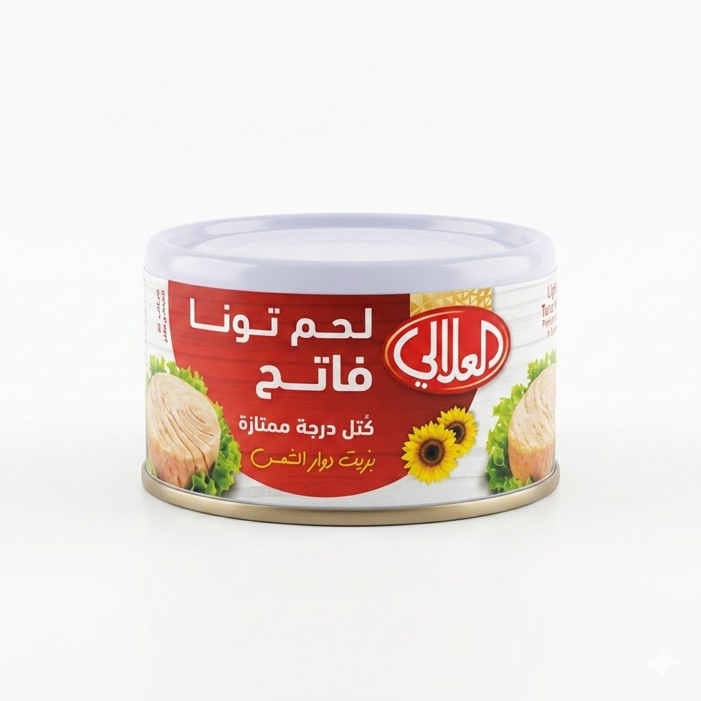 تونة العلالي الممتازة قليلة اللحم في زيت دوار الشمس (85 جم)