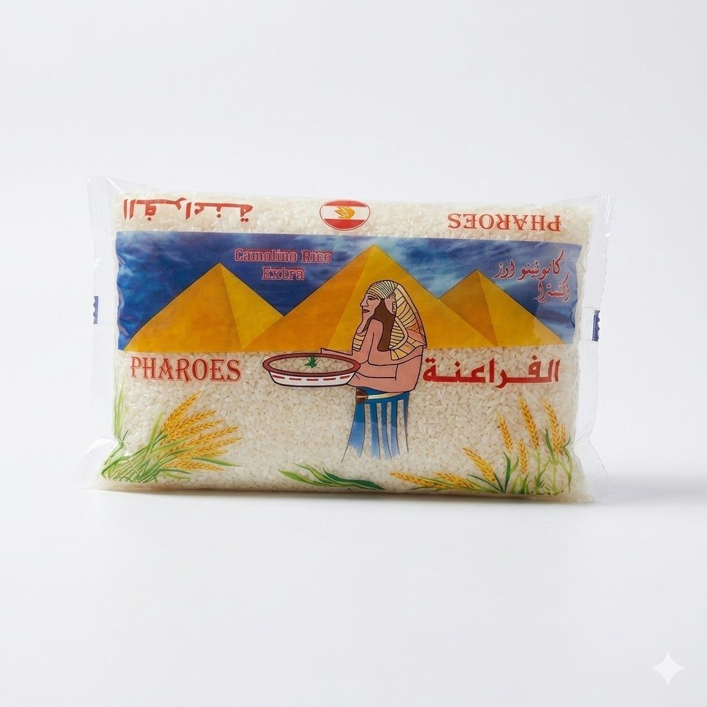 أرز فاروس كامولينو إكسترا – أرز مصري فاخر قصير الحبة، 2 كجم