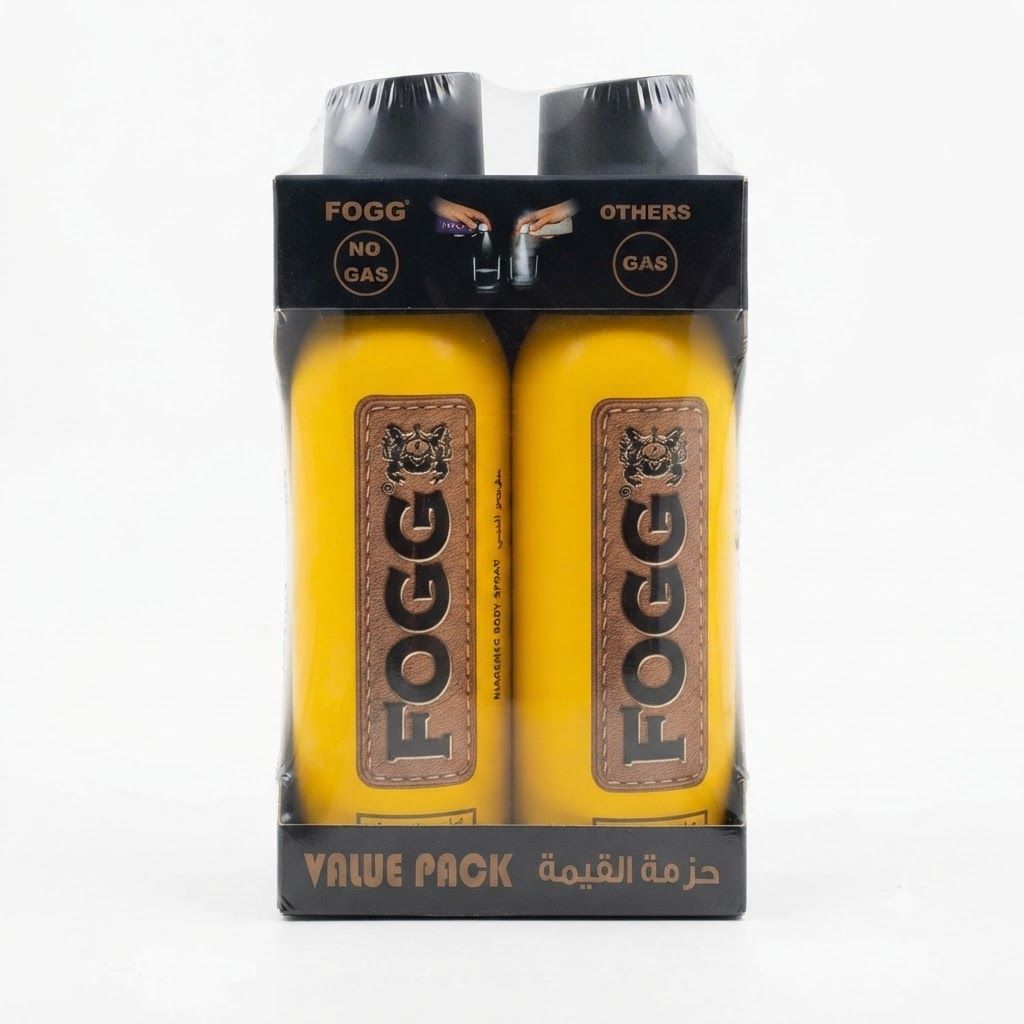 عبوة اقتصادية من بخاخ الجسم المعطر للرجال من FOGG Dynamic (2 × 120 مل)