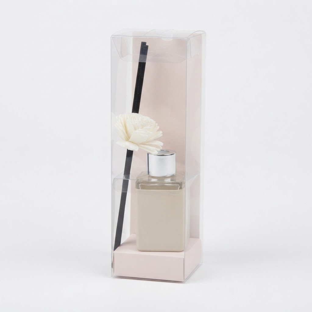 طقم موزع عطر بالقصب بتصميم زهري