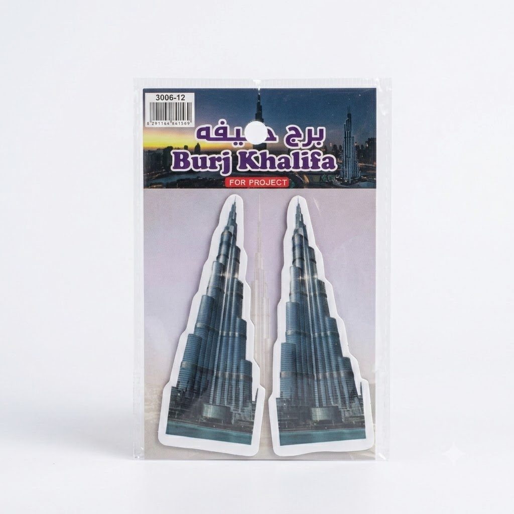 نموذج برج خليفة من الألواح الصلبة ثلاثية الأبعاد - مجموعة مكونة من قطعتين