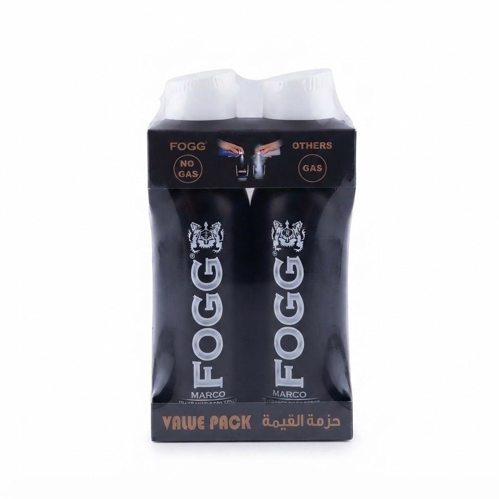 عبوة اقتصادية من بخاخ الجسم المعطر FOGG Marco (2 × 120 مل)