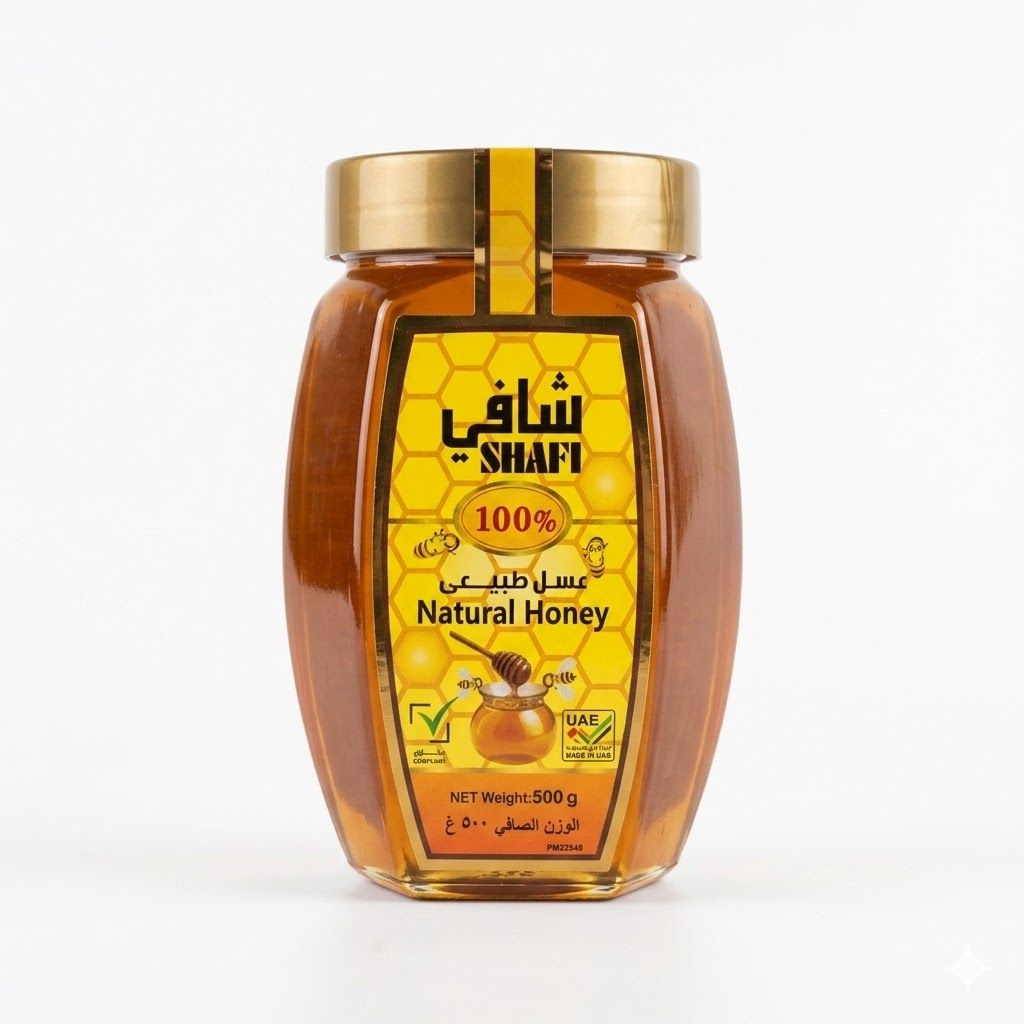 عسل شافي الطبيعي 100% | عسل إماراتي أصيل - 500 غرام