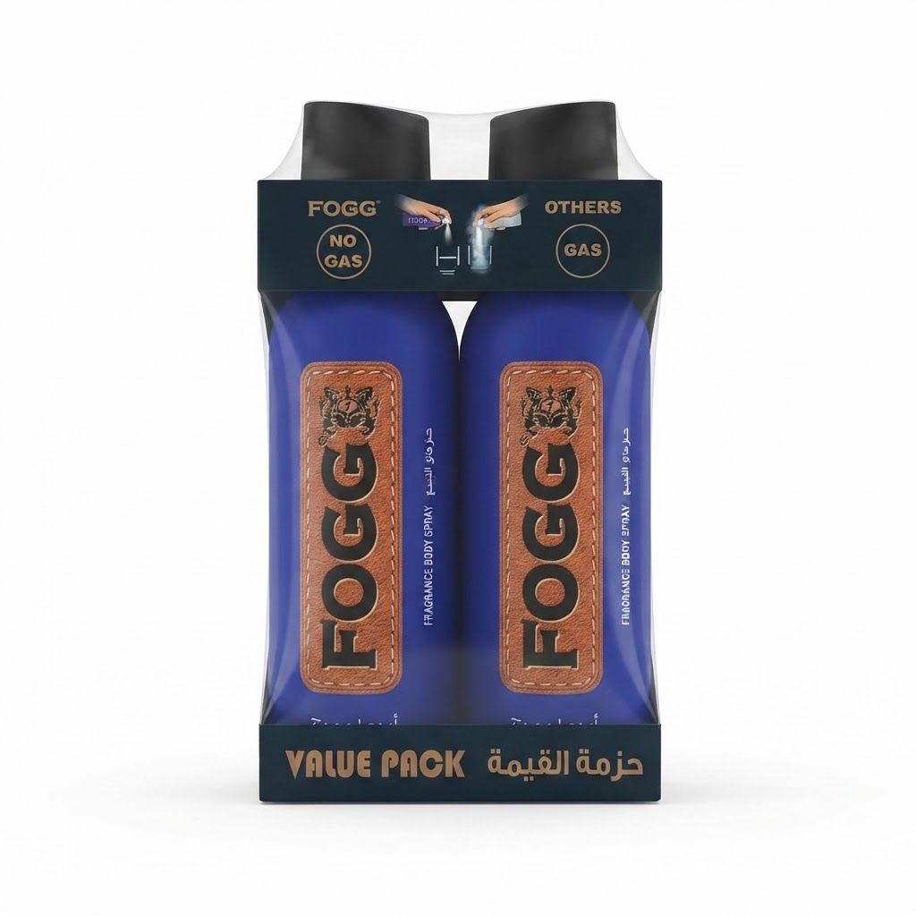 بخاخ الجسم المعطر للرجال من FOGG Extrem، عبوة اقتصادية (2 × 120 مل)