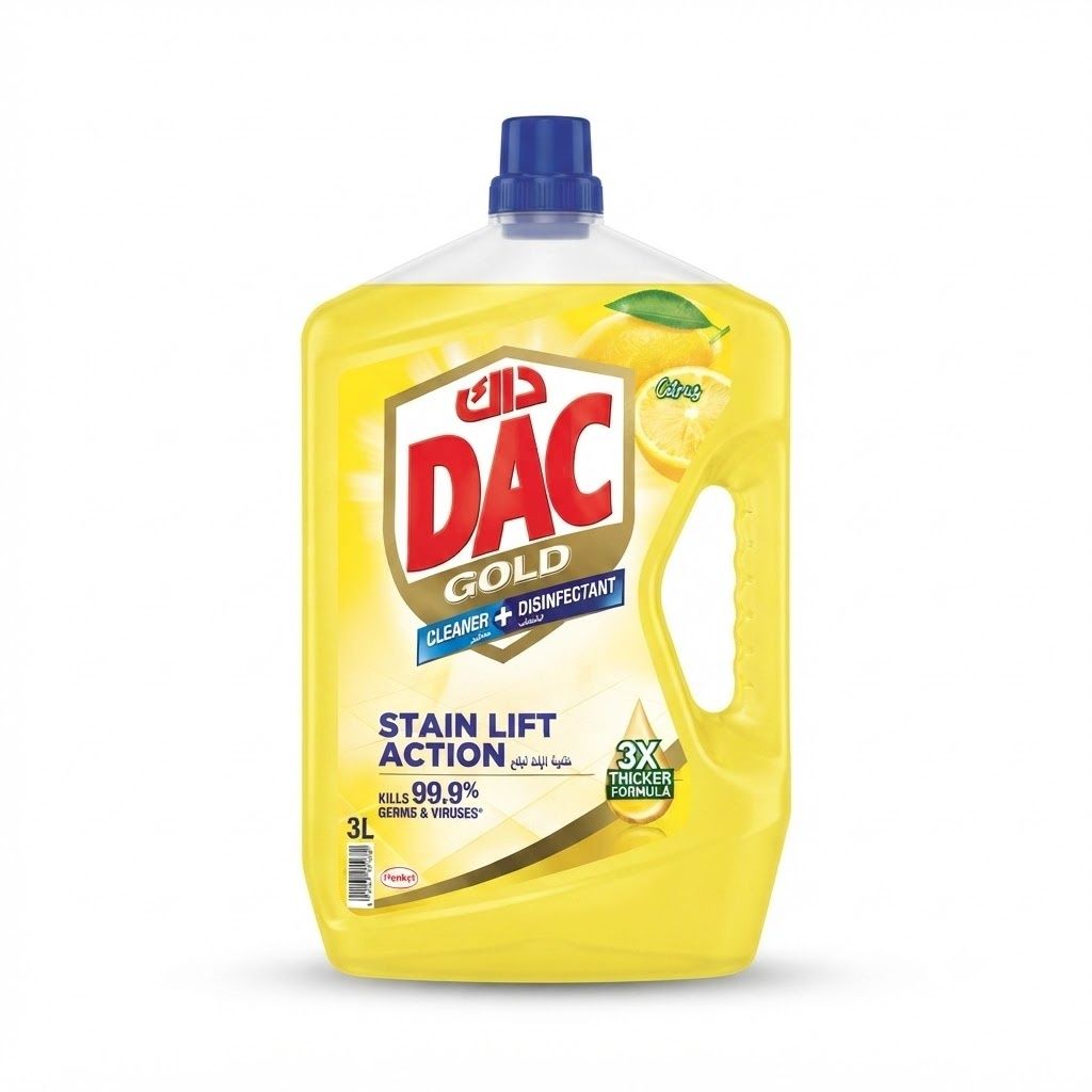 مطهر ومنظف DAC Gold – تركيبة متطورة لإزالة البقع، 3 لتر