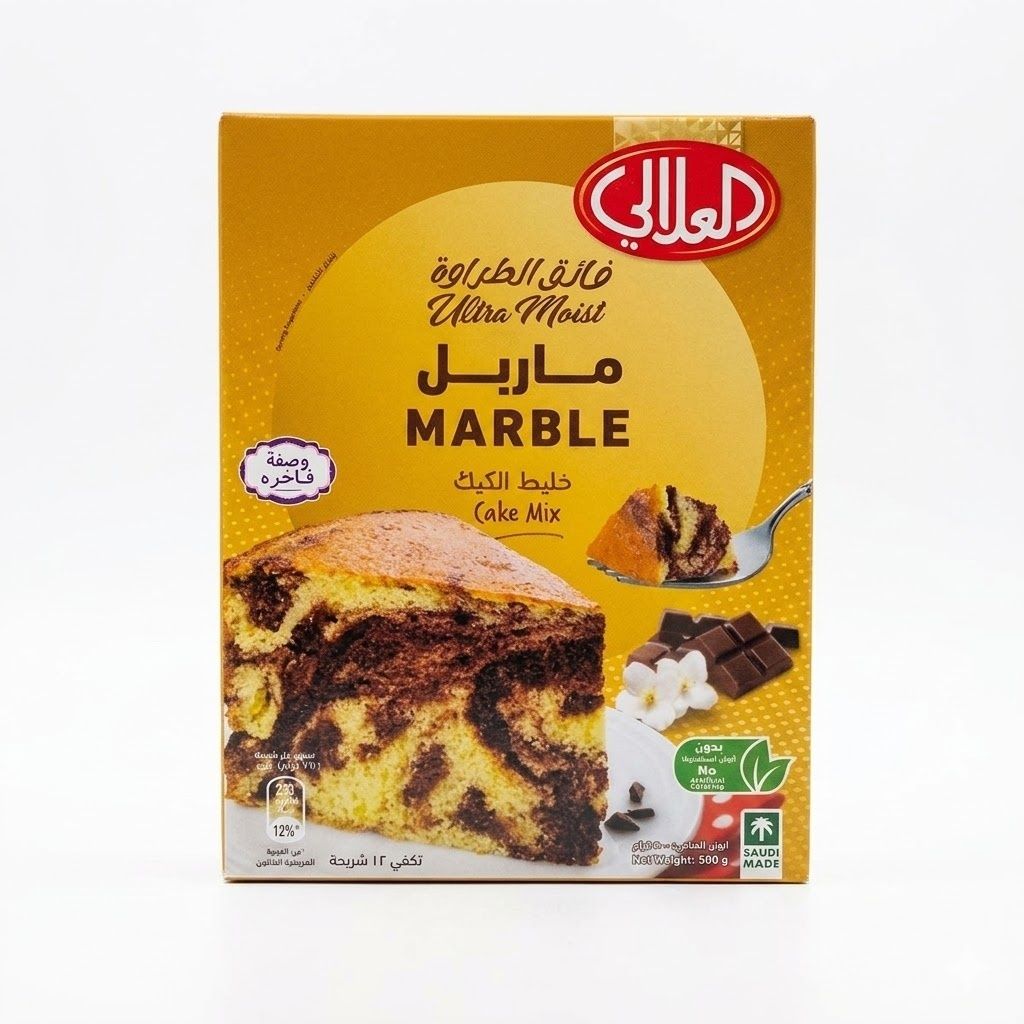 خليط كيك الرخام فائق الرطوبة من العلالي (500 غرام)