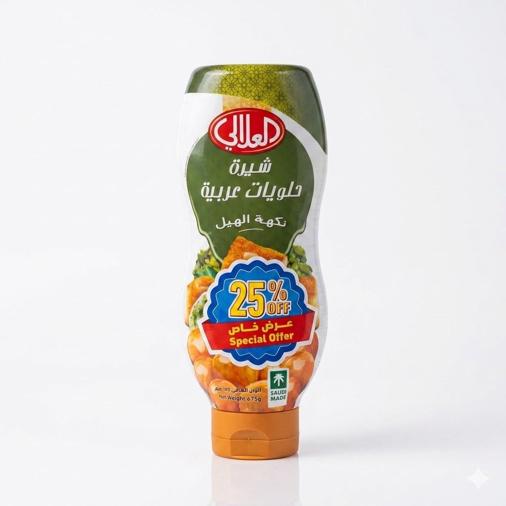 شراب حلوى عربي بنكهة الهيل من العلالي (675 غرام)