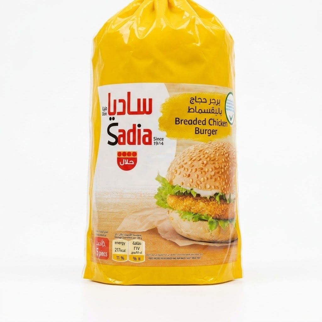 برجر دجاج ساديا المقلي - مقرمش وسهل التحضير (عبوة من 5 قطع)