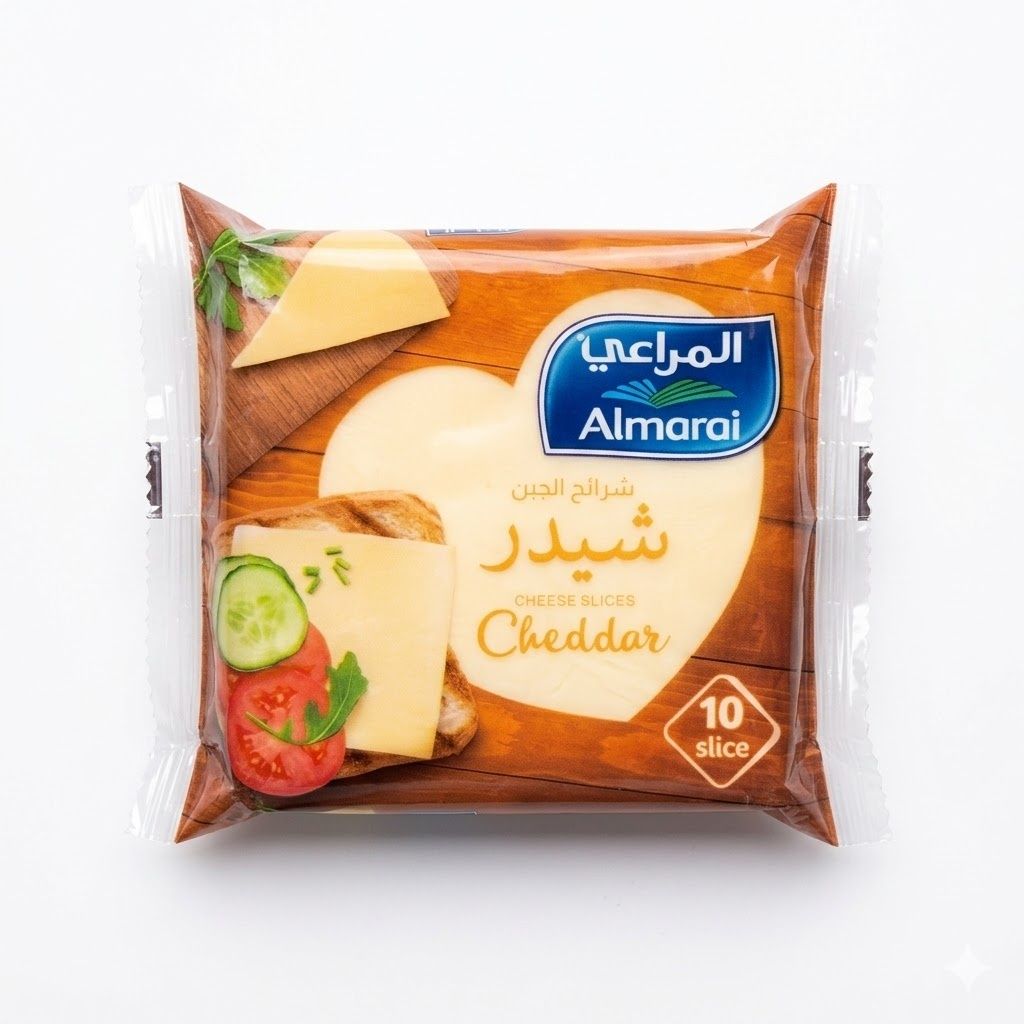 شرائح جبنة الشيدر من المراعي - 200 غرام