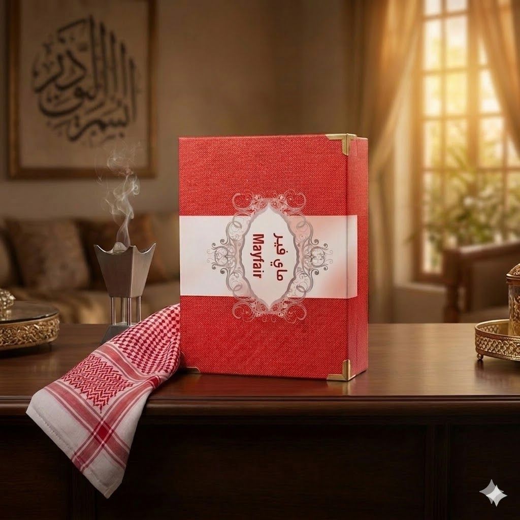 شماغ مايفير بريميوم هيريتدج باللون الأحمر الكلاسيكي - إصدار علبة هدايا فاخرة