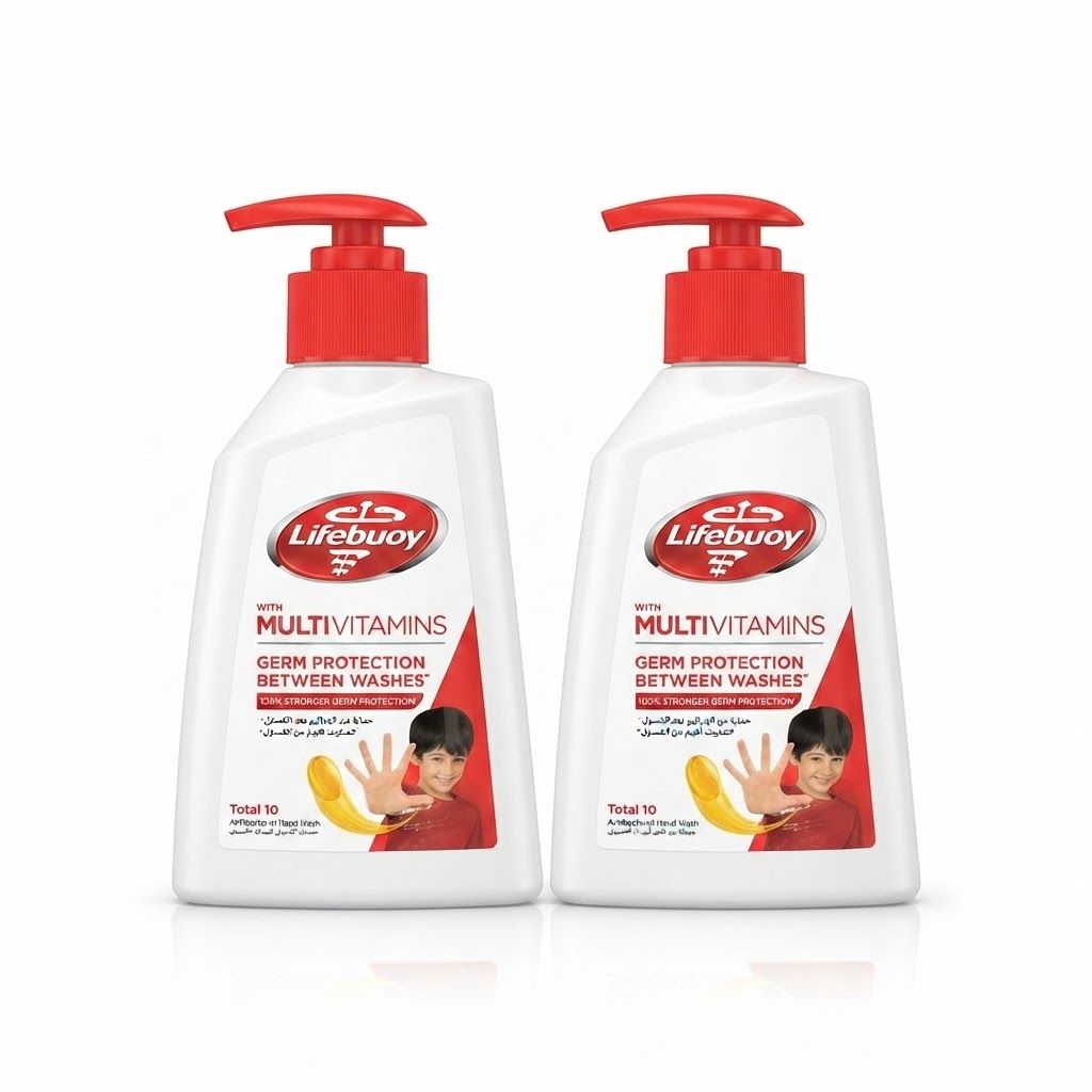 غسول يدين بمتعدّد الفيتامينات توتال ١٠ من Lifebuoy – ٢ × ١٨٠ مل