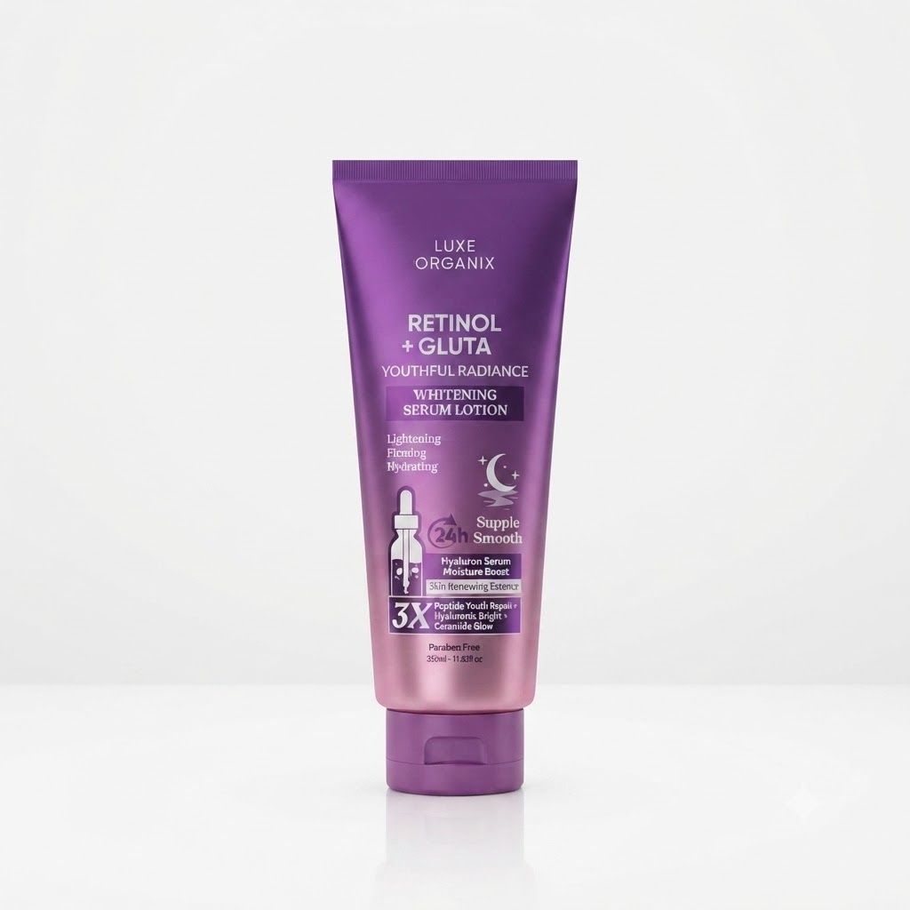 لوشن سيروم تفتيح البشرة Luxe Organix Retinol + Gluta Youthful Radiance - 350 مل