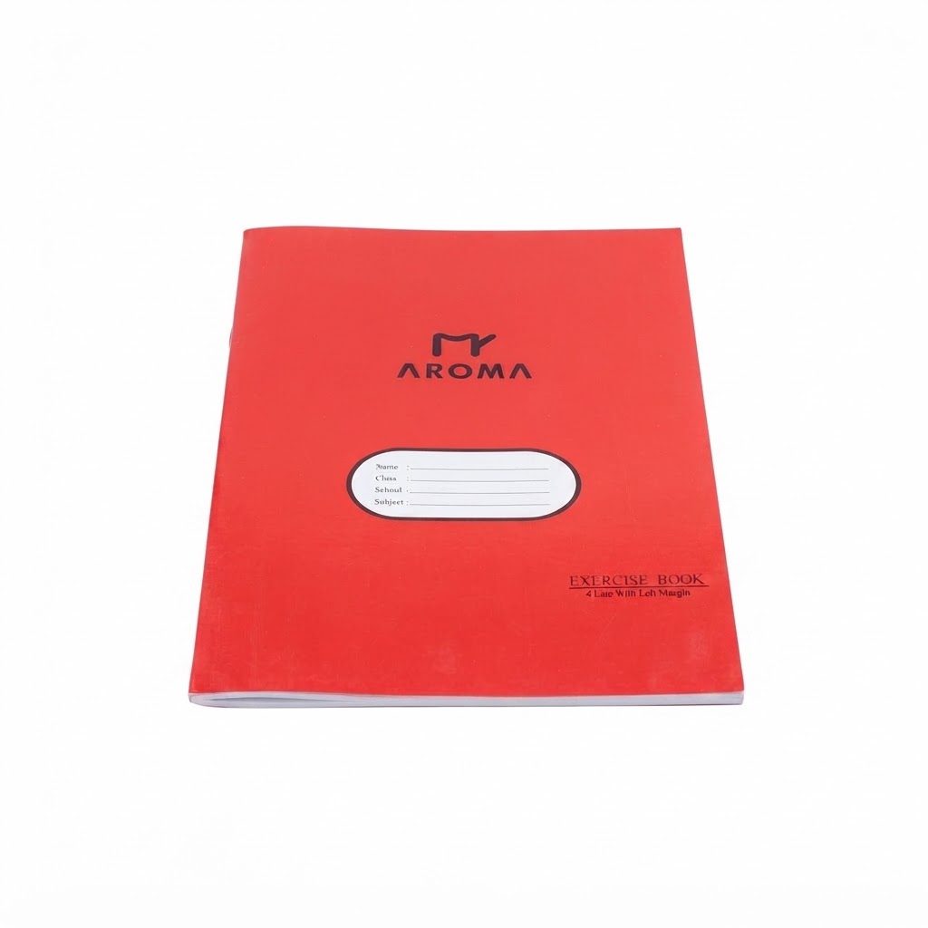 دفتر تمارين أروما A4 بأربعة أسطر - أحمر (A4EN-170)