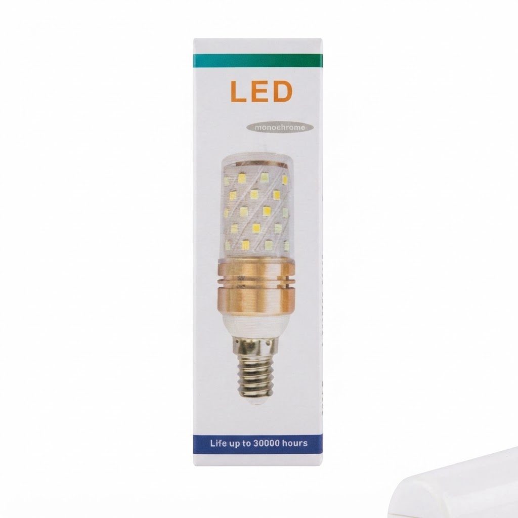 مصباح LED عصري بتصميم "الكوز" (Corn Bulb)، وقاعدة E27، وعمر افتراضي يصل إلى 30,000 ساعة.