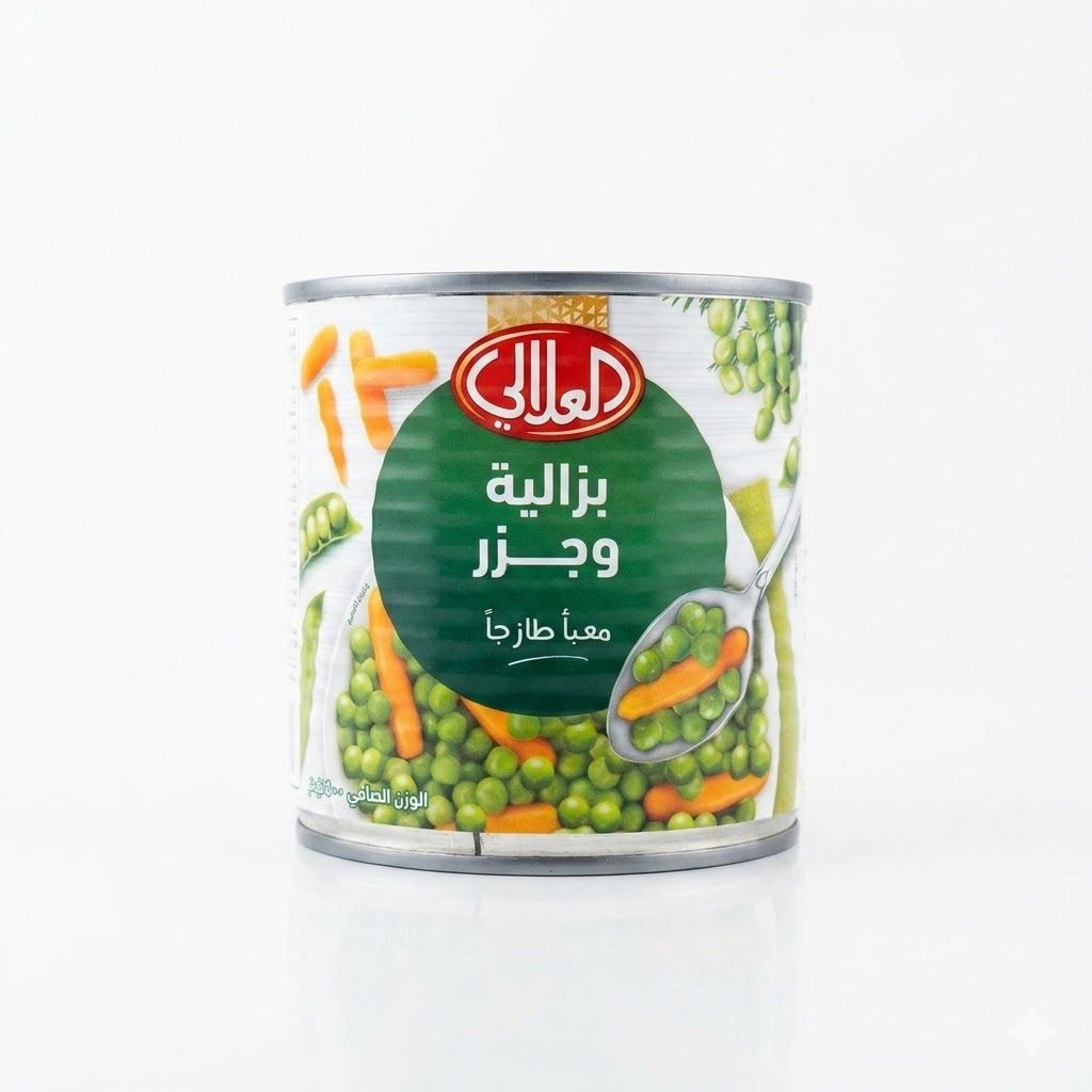 بازلاء وجزر العلالي (400 غرام)
