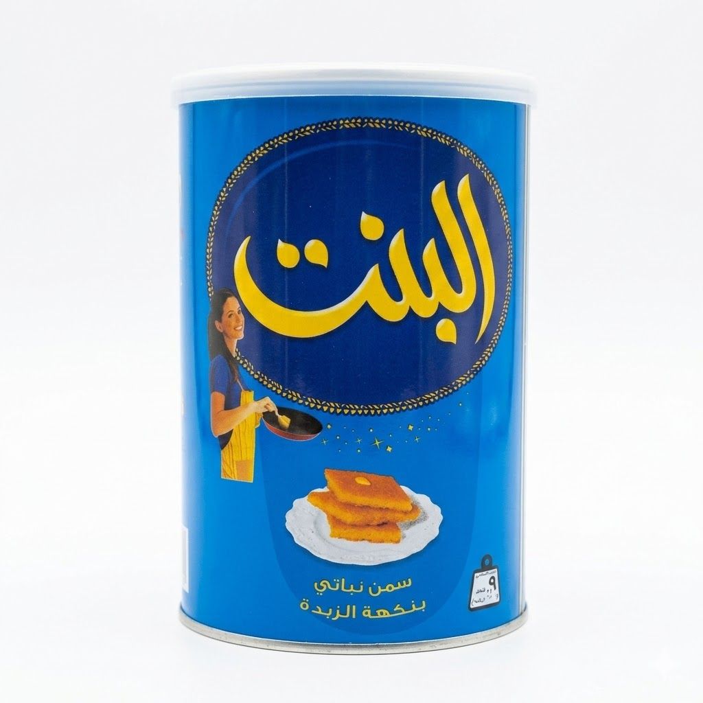 سمن نباتي من شركة البنت بنكهة الزبدة - 0.9 كجم