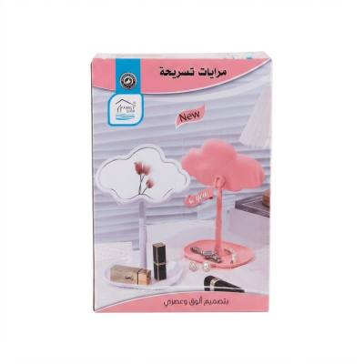 مرآة مكياج عائلية لطيفة على شكل سحابة مع صينية تخزين
