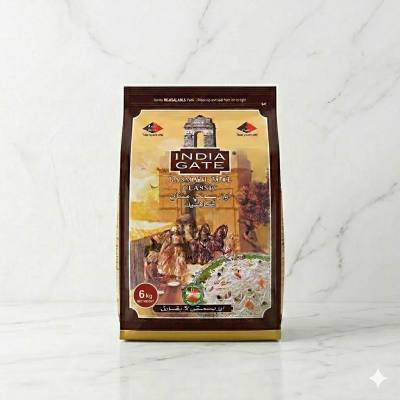 أرز إنديا جيت كلاسيك بسمتي - أرز عطري طويل الحبة معتق أصيل، 6 كجم