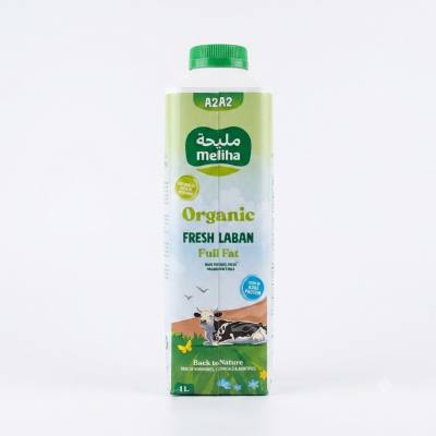 لبن مليحة العضوي الطازج كامل الدسم 1 لتر