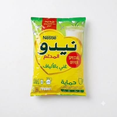 حليب نستله نيدو المدعم بالألياف - 1800 غرام