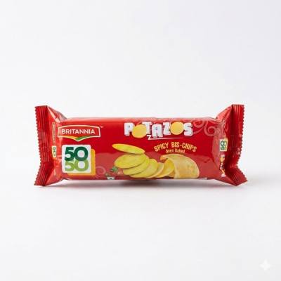 بريتانيا 50-50 بوتازوس رقائق البطاطس الحارة (100 غرام)
