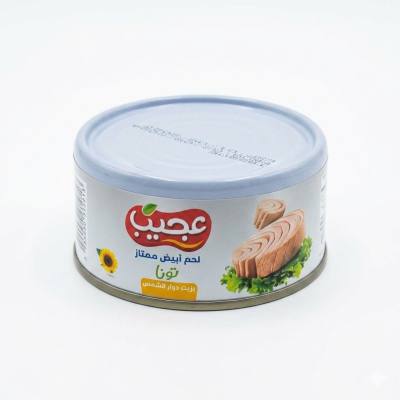 تونة أجيب الممتازة من اللحم الأبيض في زيت دوار الشمس - تونة معلبة عالية الجودة