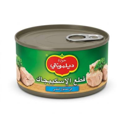 ديل مونتي سكيبجاك قطع التونا في محلول ملحي (185 جرام)