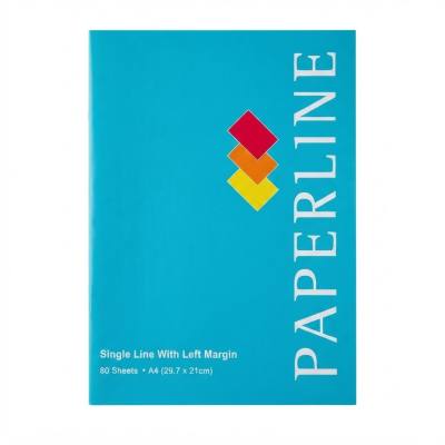 دفتر ملاحظات PAPERLINE بغلاف مرن مقاس A4 - 80 ورقة (مسطر بخطوط مفردة مع هامش أيسر)