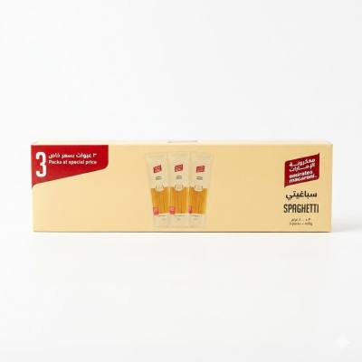 معكرونة سباغيتي من الإمارات - 3 عبوات × 400 غرام - عرض خاص