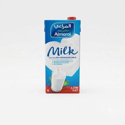 حليب المراعي قليل الدسم مع فيتامينات أ و د 1 لتر