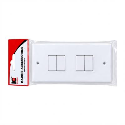 مفتاح إضاءة جداري ثنائي الاتجاه رباعي الفتحات من كادريس (موديل SW-1068)