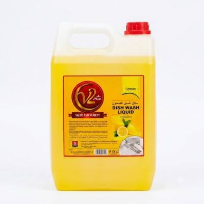 سائل غسيل الأطباق المضاد للبكتيريا V2 Plus (ليمون) - 5 لترات
