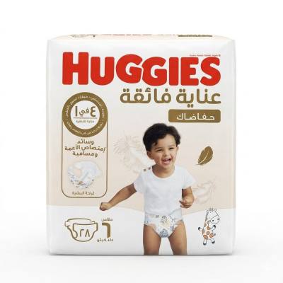 حفاضات هاجيز للعناية الإضافية (مقاس 6، وزن 15 كجم فأكثر، 28 حفاضة)