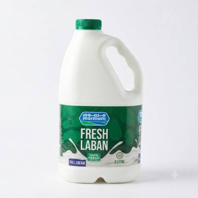 لبن مرموم كامل الدسم طازج 2 لتر