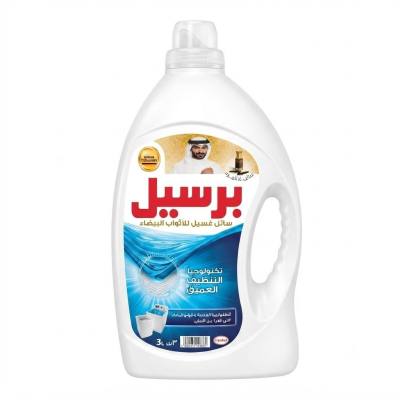 برسيل باور جل منظف غسيل أبيض (برائحة العود) - 3 لتر