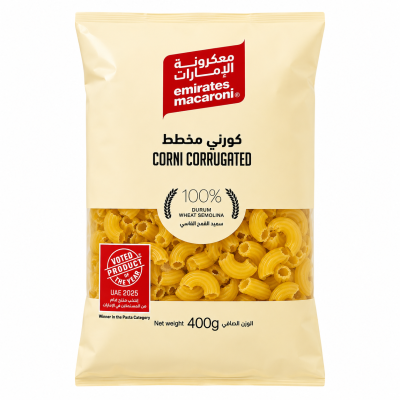 معكرونة إميريتس كورني المموجة - 100% سميد القمح القاسي | 400 غرام