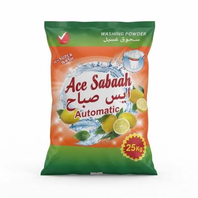 مسحوق غسيل الملابس الأوتوماتيكي من ايس صباح – برائحة الليمون، 25 كجم