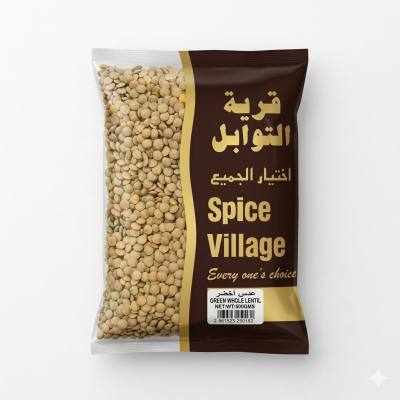 عدس أخضر كامل فاخر من سبايس فيليدج - مغذي ومتعدد الاستخدامات، 500 غرام